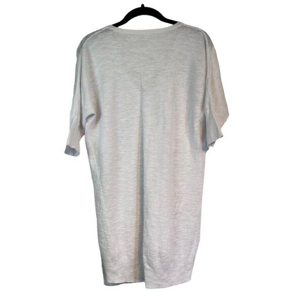 Eileen Fisher Womens Linen Open Knit V Neck Sweater Size XS Short Sleeve White - Picture 2 of 8